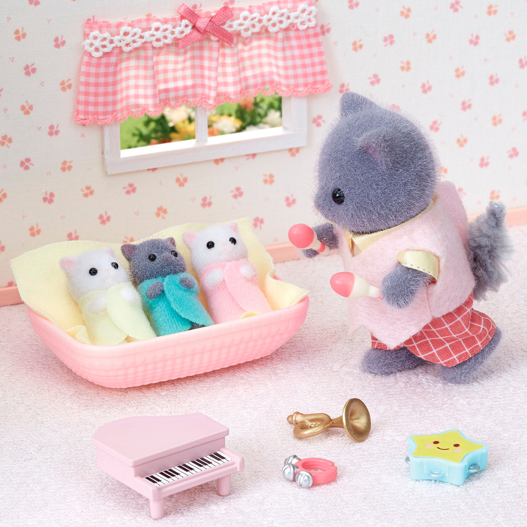 Spielfigur SYLVANIAN FAMILIES "Perserkatzen Drillinge (5458)", bunt, Spielfiguren, Kinder, Kunststoff, Spielfigur