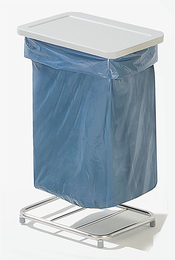 kaiserkraft Müllsackständer, Stahl, Einfachsammler, Volumen 70 l, stationär