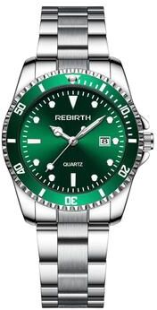 Uplift Essentials Stainless Steel Executive Watch Classic Business Date Quartz Timepiece For Women green