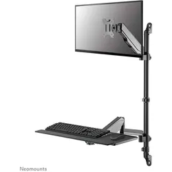 Neomounts WL90-325BL1 höhenverstellbarer, wandmontierter Arbeitsplatz für 17-32" Bildschirme, Tastatur und Maus - Schwarz