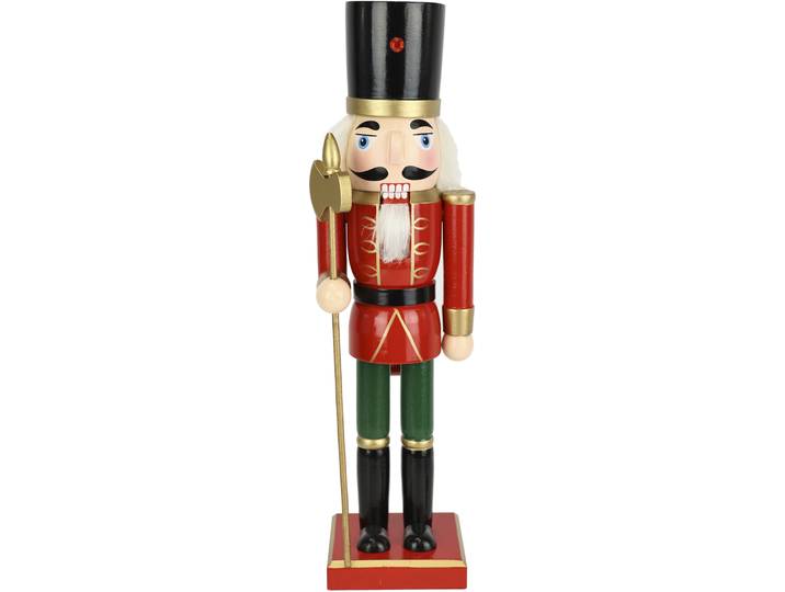 Dekofigur I.GE.A. Nussknacker , rot, B:10cm H:35cm, Dekofiguren, Dekofigur, Dekofigur Statue Deko Männchen Weihnachtsdeko