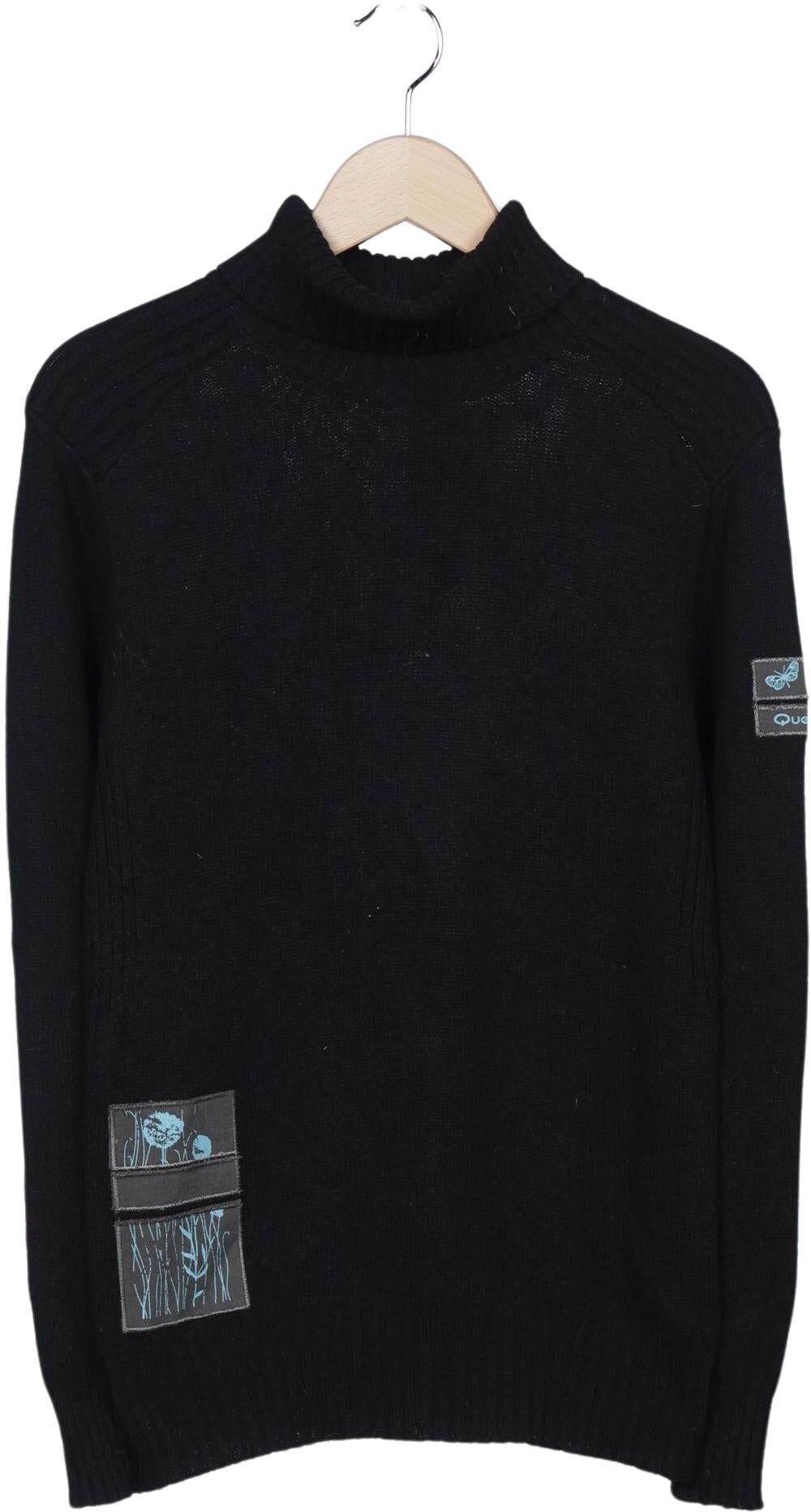 quechua Damen Pullover, Schwarz, Gr. L, Wolle / Synthetik / Baumwolle - Second Hand