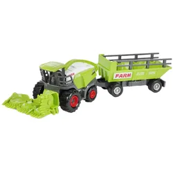 Toi-Toys Metall-Landwirtschaftsmaschine mit Anhänger, 2-tlg.