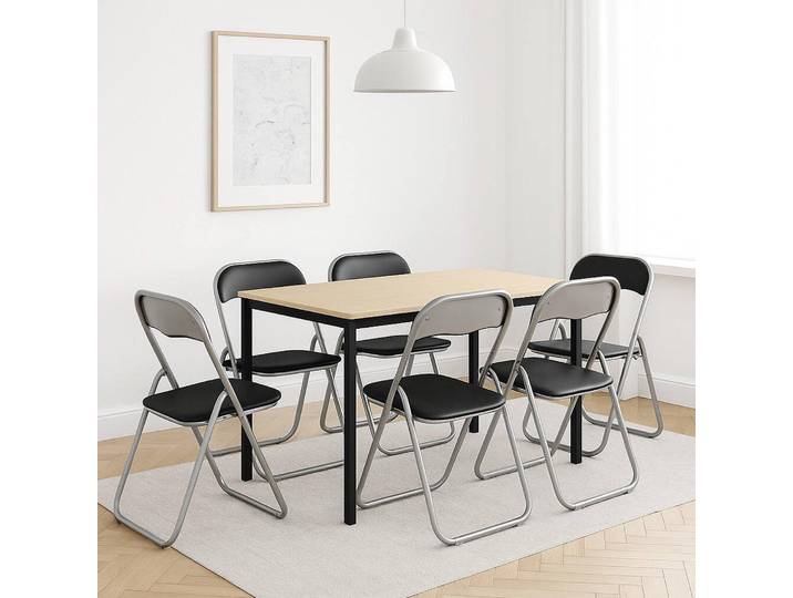 Antenore - Chaise Pliante\, Noir\, Lot de 6