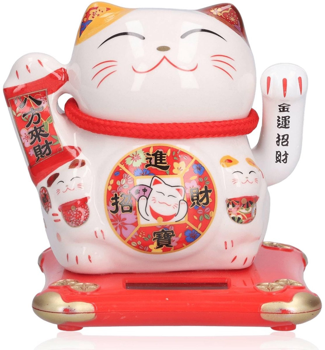 Dailygoody Lucky Fortune Cat - Keramisch decoratief ornament - Feng Shui gelukskat - Kleur 01