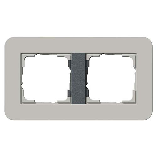Gira afdekframe E3 2-voudig grijs/antraciet 0212422