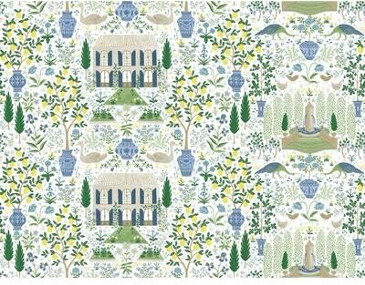 Rifle Paper Co.Camont Blue & Green Wallpaper