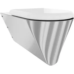 KWC Aquarotter T-WC, CAMPUS, Edelstahl, wandhängend, 360x407x700 mm, Sitz weiß, barrierefrei, 360000 3600000654