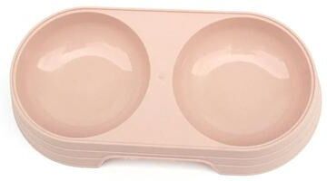 Uplifted Finds Eco Friendly Wheat Straw Dual Use Pet Double Bowl pink