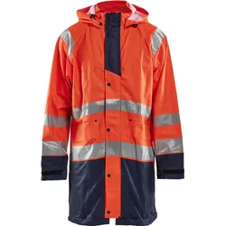 Warnschutz Regenmantel "4324" Level 1 - S - orange/marine