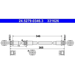 ATE 24.5279-0346.3 Bremsschlauch