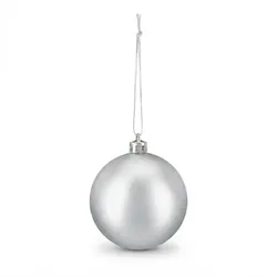 Relaxdays Weihnachtskugeln 100er Set, Weihnachtsdeko, mattes Design, Christbaumkugel, Tannenbaumschmuck ∅ 6 cm, silber