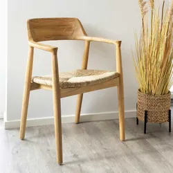 Esszimmerarmlehnstuhl im Skandi Design aus Sungkai Holz (2er Set)