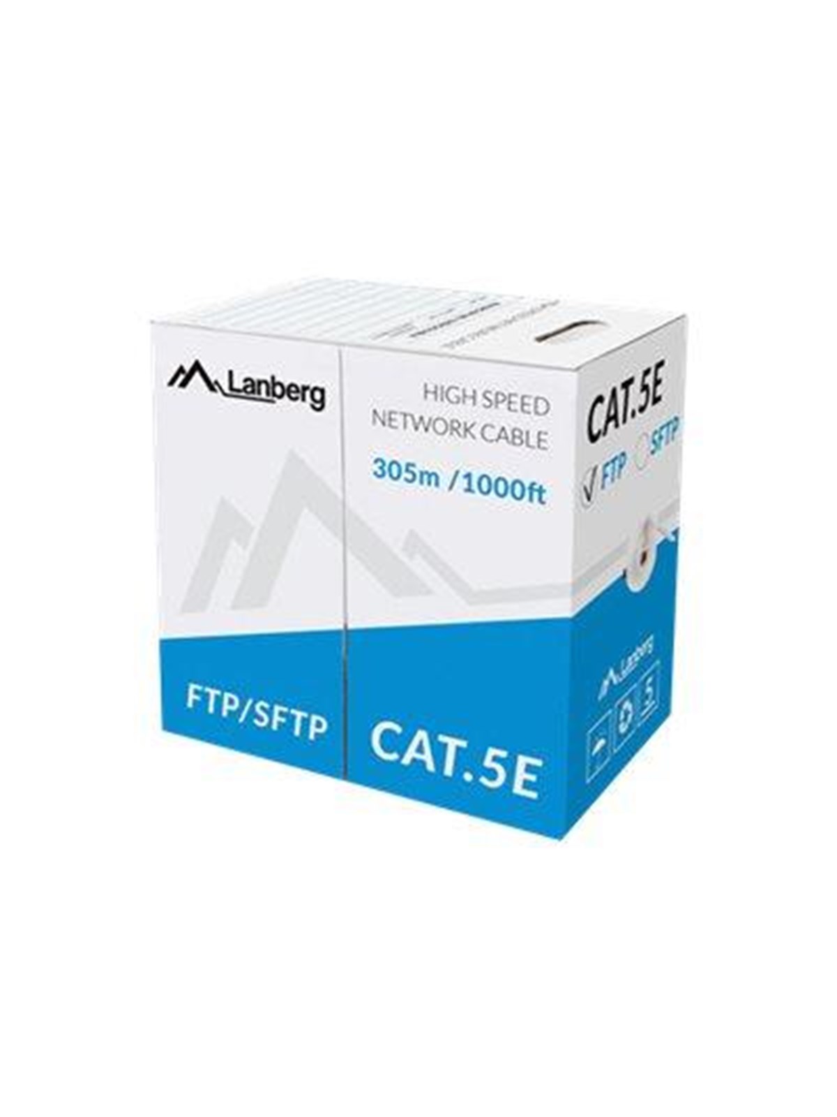 Lanberg bulk cable - 305 m - grey RAL 7035 - Grau