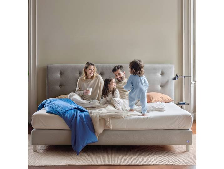 BRUNO Boxspringbett Premium 240x200cm in Glory Taupe Matratzen-Härtegrad: Link H3 / Rechts H3 mehrfach ausgezeichnet in Design & Qualität