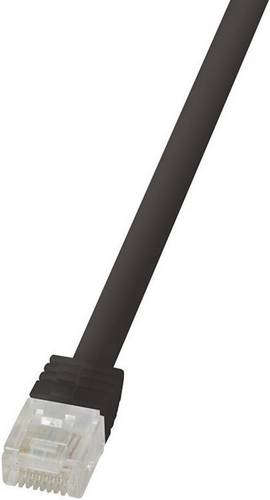 LogiLink CF2023U RJ45 Patchkabel CAT 6 U/UTP 0.50m Schwarz hochflexibel