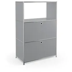 Aktenregal System 4 Metall Silber