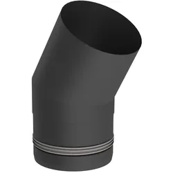 Jeremias PELLET-LINE Winkel 30° Edelstahl schwarz Ø 100 mm