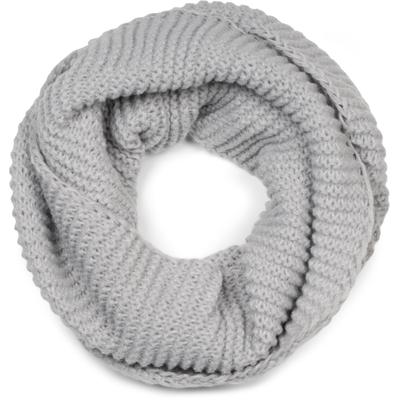 Loop STYLEBREAKER "Strick Loop Wellenmuster", Damen, grau (hellgrau), Obermaterial: 100% Polyacryl PAN., Modisch, Modetücher Loop