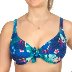 Panos Emporio Escape Electra Bikini Bra Blau Muster Polyamid E 40 Damen
