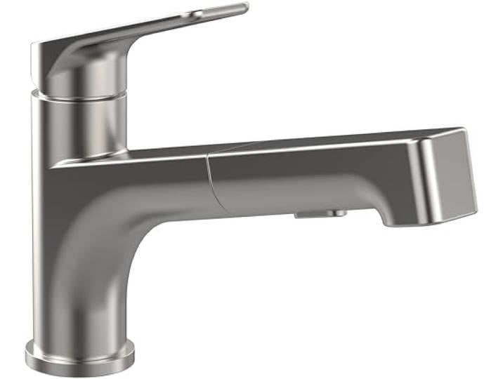 Villeroy & Boch Junis Shower Küchenarmatur, Höhe 112mm – Edelstahl massiv Hochdruck, wassersparend, Hochdruck, ausziehbare Brause mit Umschaltfunktion, 928100LC