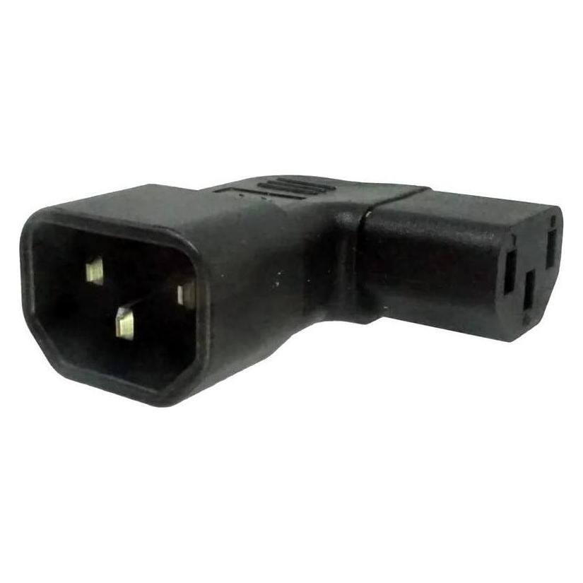 Dinic Netzadapter C13 auf C14 gewinkelt, YL-3212L IEC 60320-C13/14 seitwärts gewinkelt, links/rechts (C13, CEE 7/7) (kpsr-08)