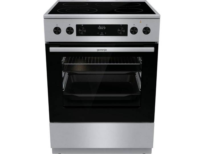GORENJE Elektro-Standherd GECS6C70, mit 2-fach-Teleskopauszug, Aqua Clean, Knusprig genießen – ganz ohne Extra-Kalorien - dank AirFry-Funktion