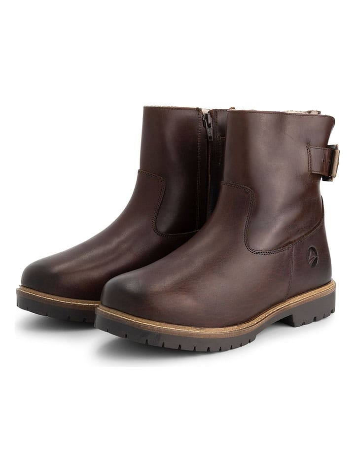 TRAVELIN' Leder-Boots "Tingvoll" in Braun - 42