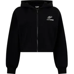 PLEIN SPORT Kapuzen-Sweatjacke SCRATCH, Größe XS in Schwarz 02