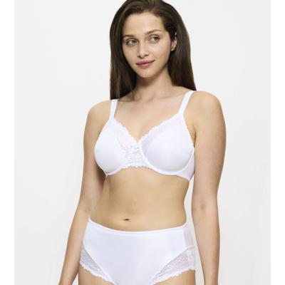 Minimizer-BH TRIUMPH "Ladyform Soft", Damen, Gr. 90, Cup E, weiß, Microtouch, Obermaterial: 43% Polyamid, 40% Polyester, 17% Elasthan, leicht glänzend, unifarben, BHs Minimizer-BH, verkleinert die Brust optisch um eine Cup-Größe