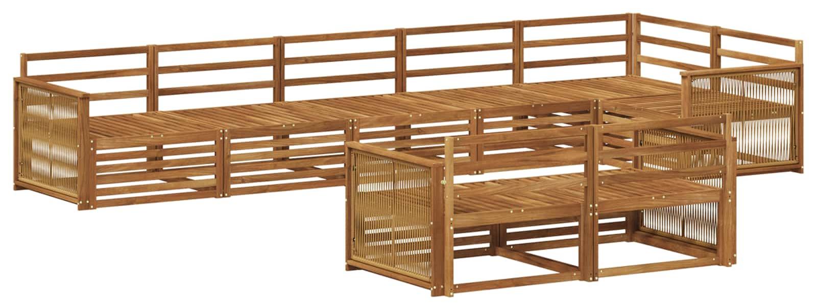 Outdoor-Sofagarnitur 8 pcs Natur