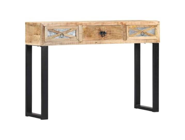 Heofavd Konsolentisch Massivholz Mangoholz Flurtisch 110x30x76 cm