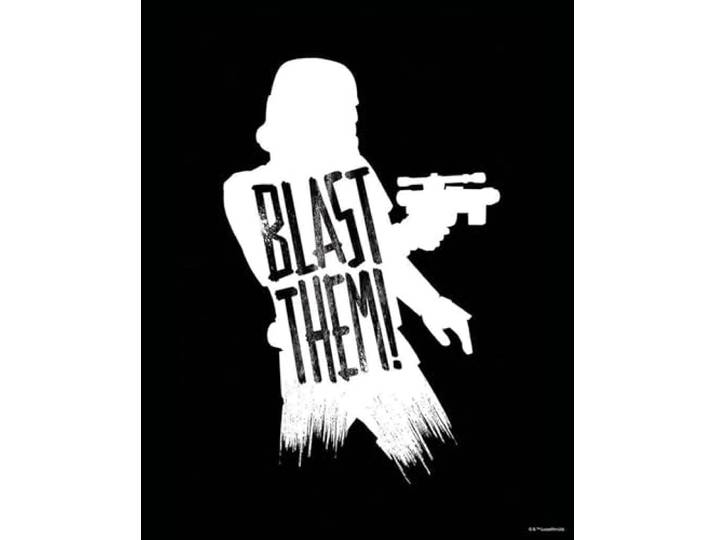 Komar Wandbild - Star Wars Silhouette Quotes Stormtrooper - Größe: 40 x 50 cm (ohne Rahmen) - Dekoration, Kinderzimmer, Poster, Kunstdruck