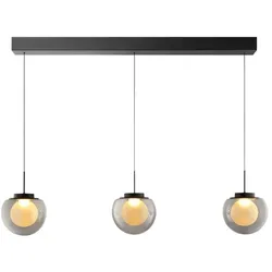 Brilliant LED-Pendelleuchte Tivara Alu, Eisen, Stahl & Metall