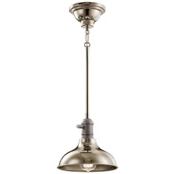 Elstead Lighting, Pendelleuchte, Cobson Hängeleuchte E27 19cm Mini Naturmessing (E27)