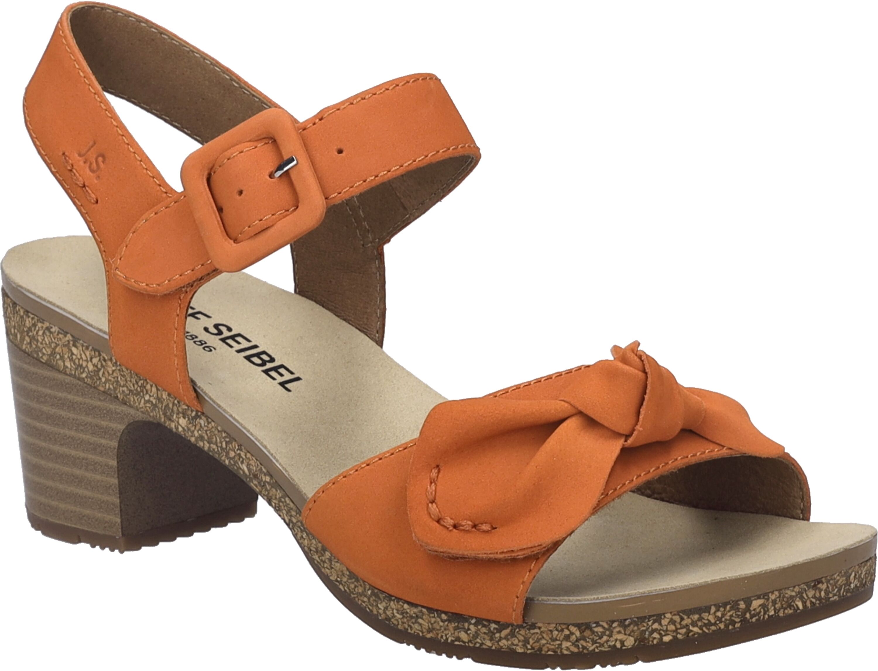Sandale JOSEF SEIBEL "Grace 11, papaya", Damen, Gr. 40, orange (papaya), Obermaterial: 100% Rindsleder Leather cow., Schuhe Sandale