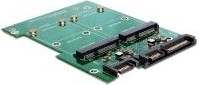 Delock 62480 SATA naar mSATA adapter, Zwart/Groen