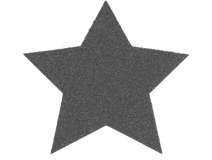 Platzset Stern, Weihnachtsdeko , grau (anthrazit), B:16,5cm H:3mm L:16,5cm, PRIMAFLOR-IDEEN IN TEXTIL, Platzsets, Platzset, auch ideal als Untersetzer oder Dekoration, Grösse 16,5 oder 29,5 cm