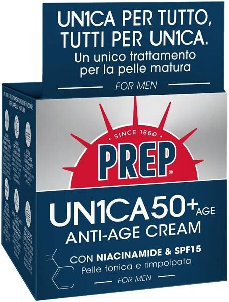 Prep Un1ca 50+ Anti Age Uomo Crema Viso Antirughe Idratante 75ml