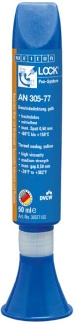 WEICONLOCK® AN 305-77 Gewindedichtung, mittelfest, mit Trinkwasserzulassung, 50 ml, gelb (30577150)