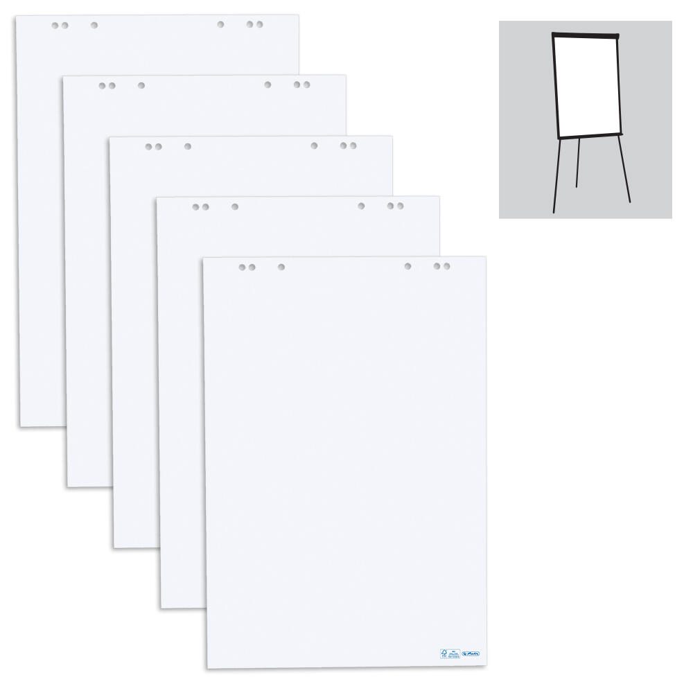 herlitz Flipchart-Papier weiß 65x98 cm, 80 g/m² 300002673
