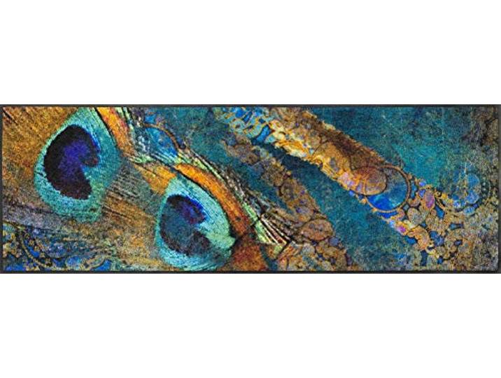 Wash+Dry Tapis de Sol\, Exotic Pavo 60x180cm\, intérieur et extérieur\, Lavable