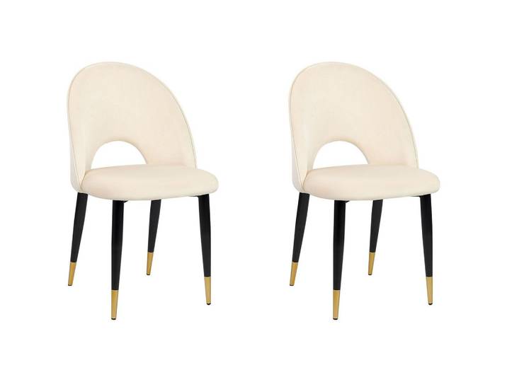 STUHL 2er-Set Samtstoff Beige Magalia