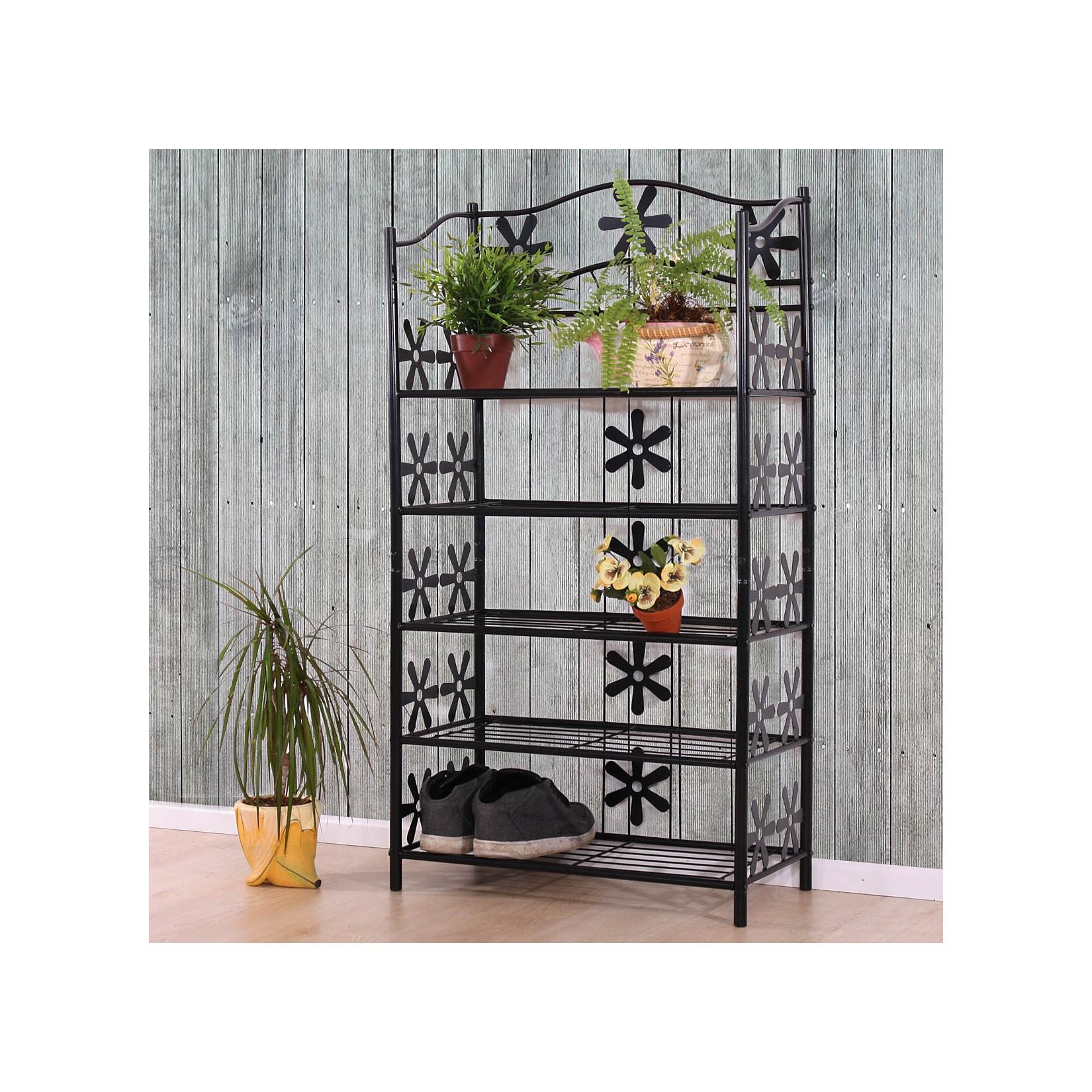 Regal Metall Bücherregal Schuhregal Standregal Bern ~ 5 Böden, Höhe 112cm