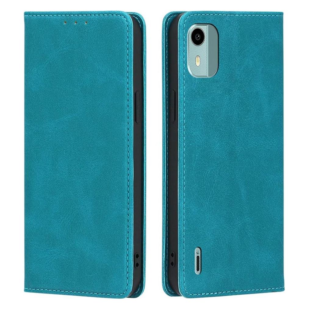 Cover-Discount Nokia C12 - Stand Flip Case Hülle hellblau (Nokia C12) (660139499C)