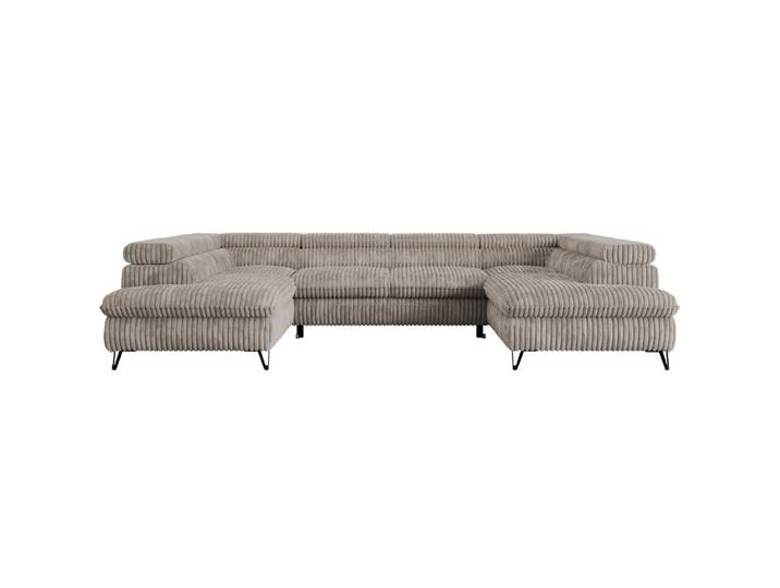 WOHNLANDSCHAFT PEDRO U Cord Hellbraun