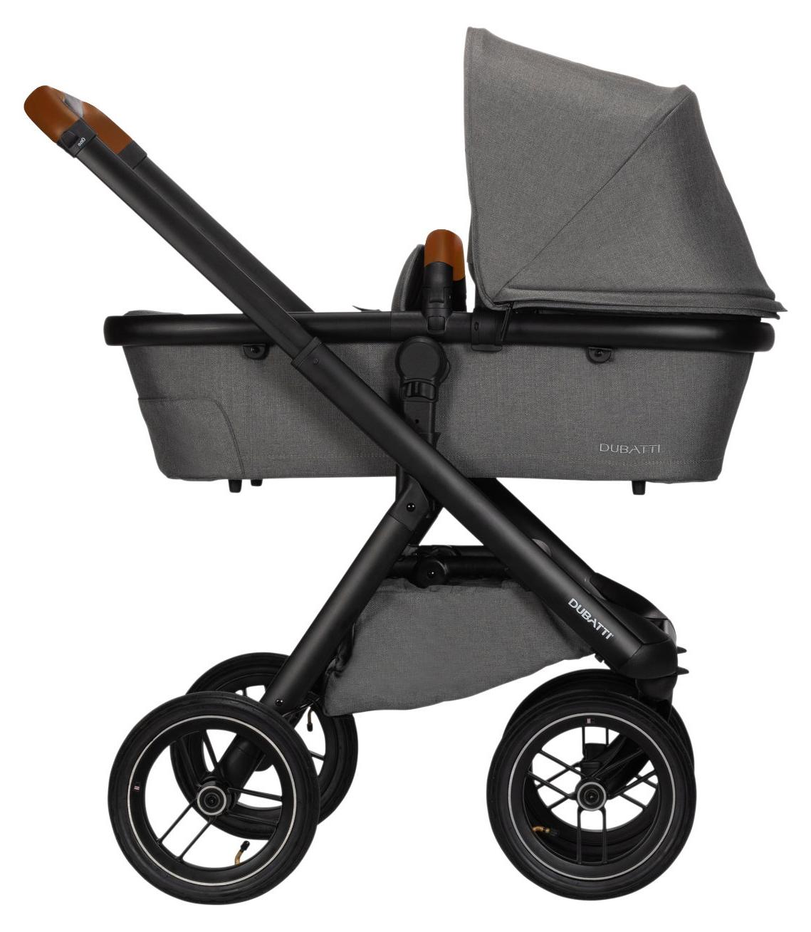 Dubatti One E5 Kinderwagen 2-in-1 - Black / Cognac - Grey