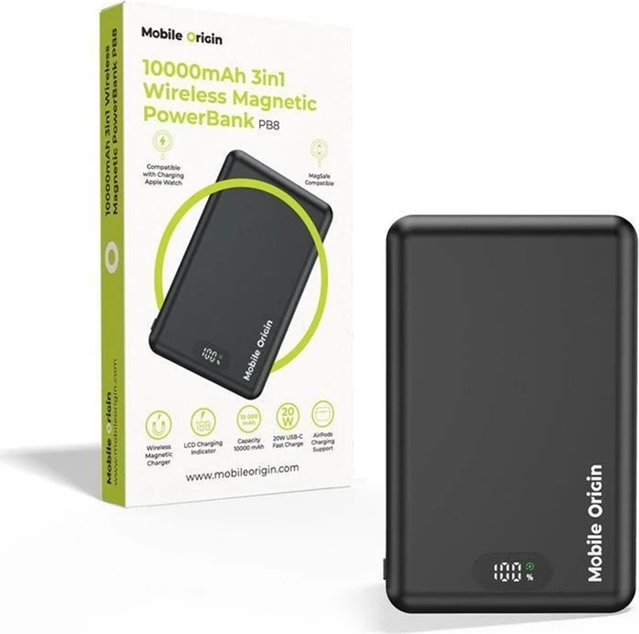 Mobile Origin 10000mAh 3in1 Wireless Magnetic PowerBank PB8