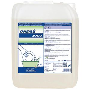 Dr.Schnell Spülmittel Onemü 2000, 20067, Konzentrat, biologisch abbaubar, höchste Fettlösekraft, Kanister, 10 Liter