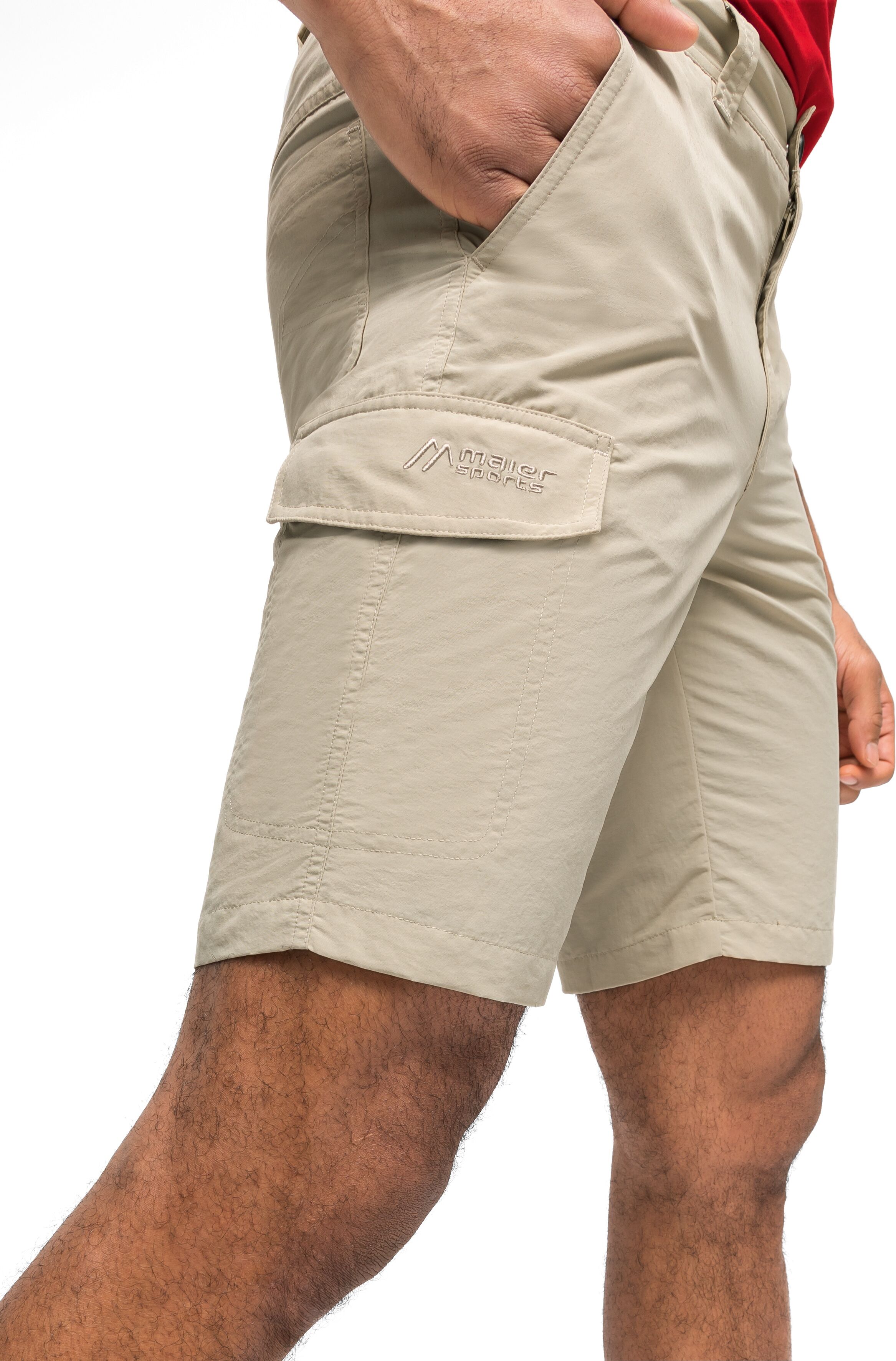 Maier Sports "Main" Herren Shorts, kurze Outdoor-Hose, Bermuda mit 4 Taschen, Regular Fit beige 60, Normalgrössen